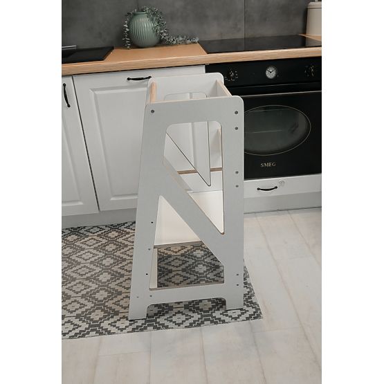 Montessori Lernturm Pola Scandi - weiß