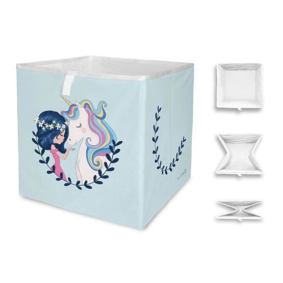 Mr. Little Fox Kinder Aufbewahrungsbox - Mädchen und Einhorn