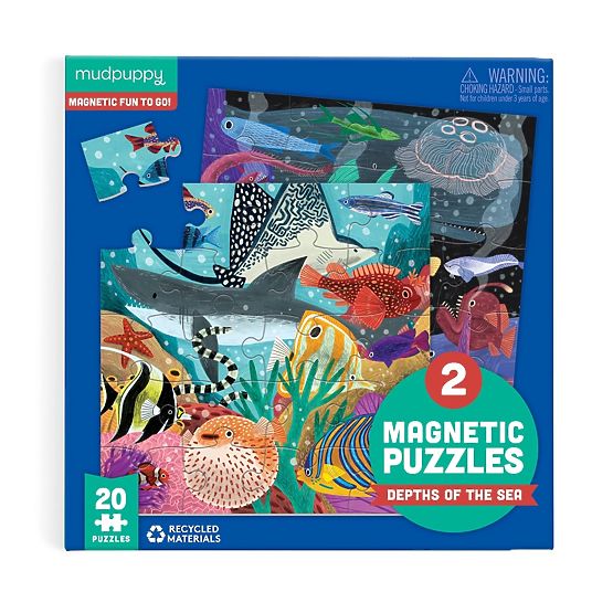 Mudpuppy Magnetisches Puzzle Tiefen des Meeres 2x20 Teile