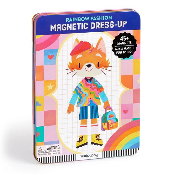 Mudpuppy Magnetisches Set Anziehen in Regenbogenfarben
