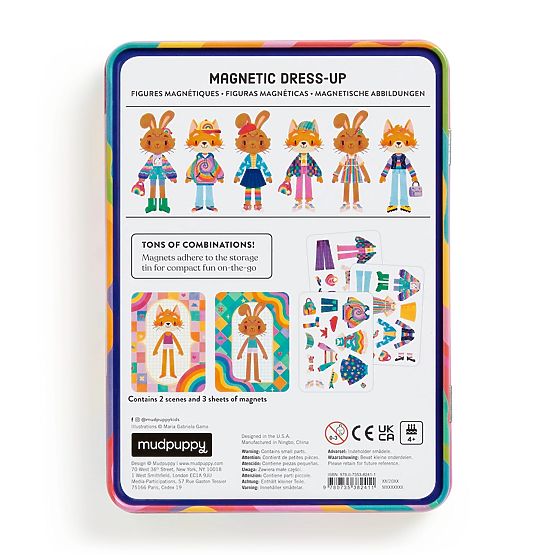 Mudpuppy Magnetisches Set Anziehen in Regenbogenfarben