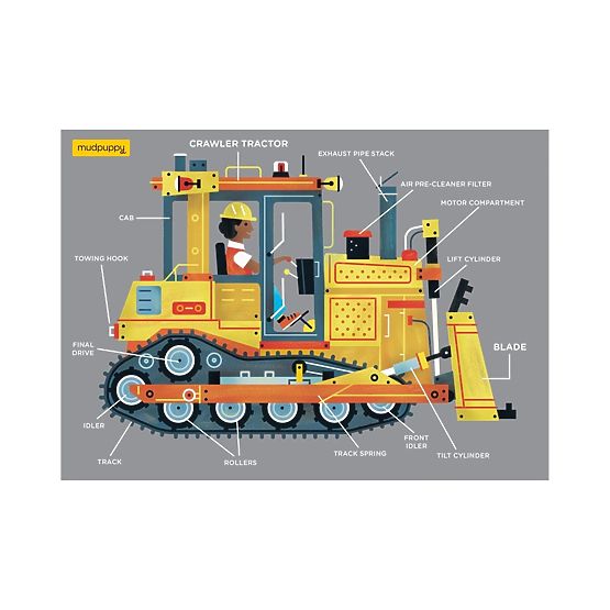 Mudpuppy Puzzle Bulldozer 48 Teile