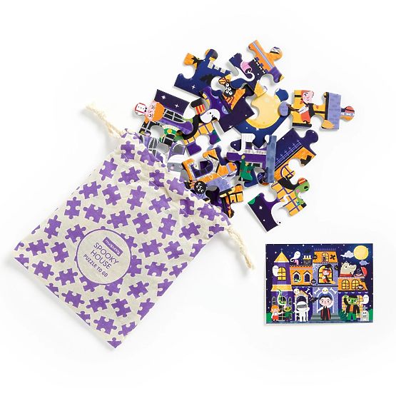 Mudpuppy Puzzle Spukhaus in Stoffbeutel 36 Teile