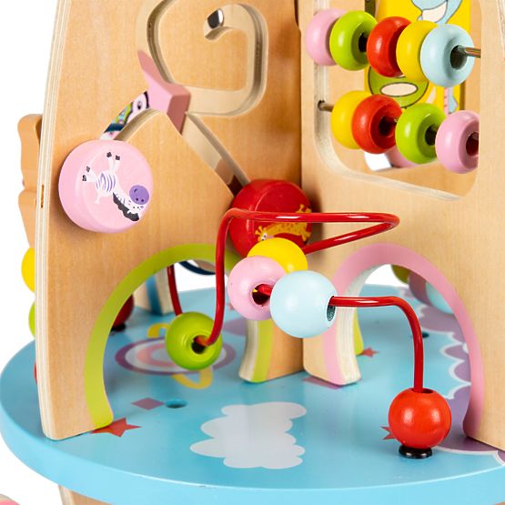 Multifunktionale Lernrakete aus Holz 8in1