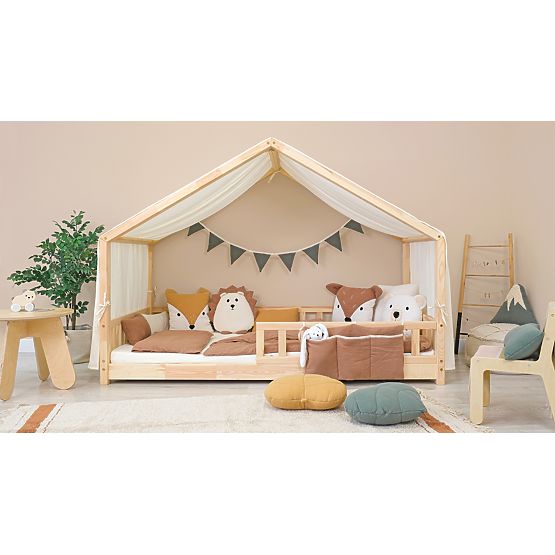 Musselin-Kissen Ourbaby 28x30 cm Berge - Toffee