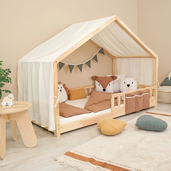 Musselin-Kissen Ourbaby 38x35 cm Blatt - Senfgelb