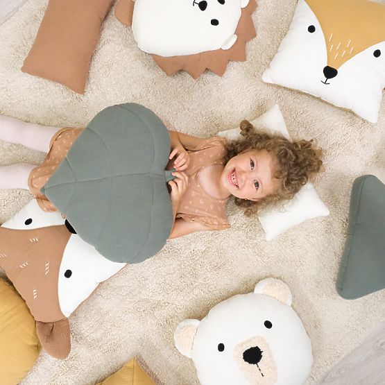Musselin-Kissen Ourbaby 38x35 cm - Igel