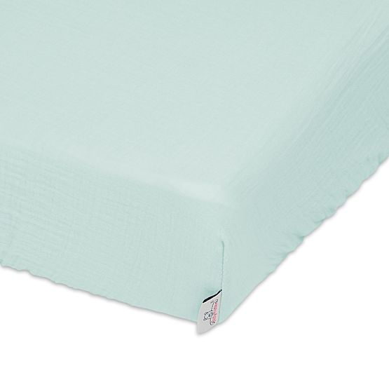 Musselinlaken 120x60 mint