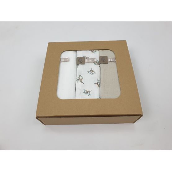 Musselinwindeln 3 Stück - rosa