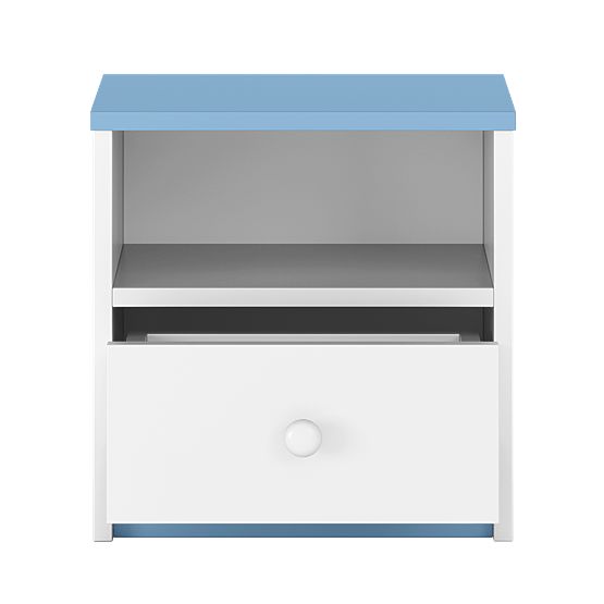 Ourbaby Kinder Nachttisch - blau-weiß
