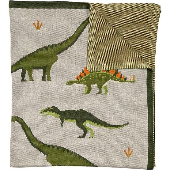 Nature Planet Decke aus Bio-Baumwolle Dinosaurier
