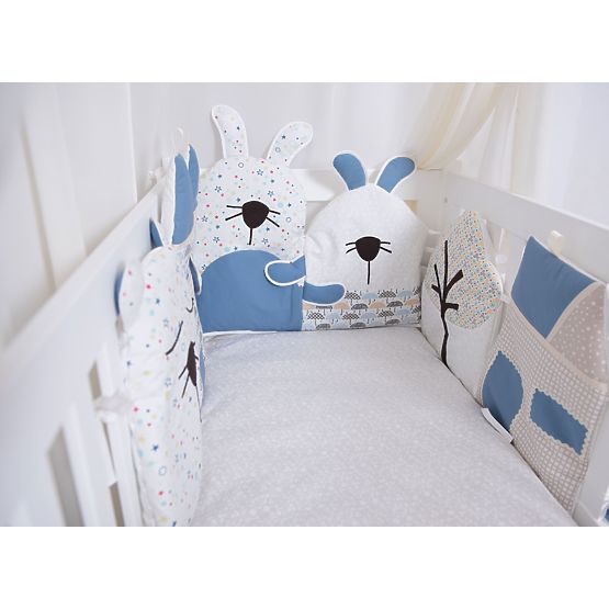 Nestchen für Babybettchen - blau