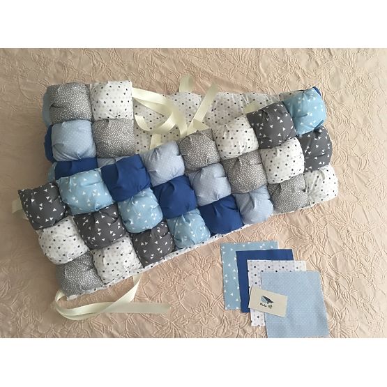Nestchen fürs Babybettchen - Blau