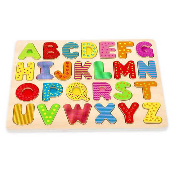 Neues Holzpuzzle Alphabet - Buchstabenpuzzle