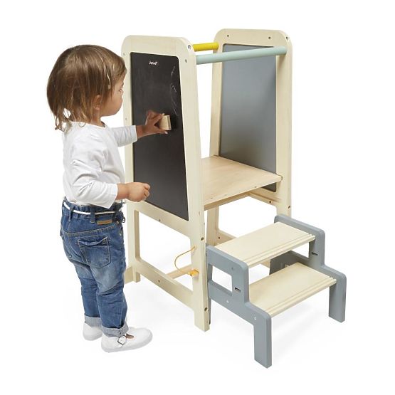 Janod - Nina 3in1 Lernturm mit Tafel und Stufen
