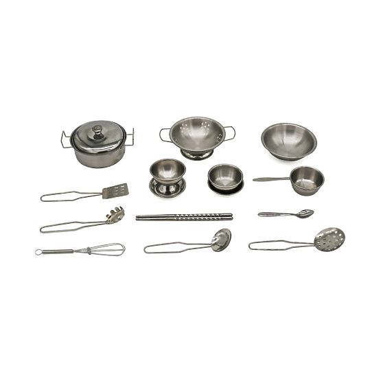 Nordische Holzküche mit Zubehör