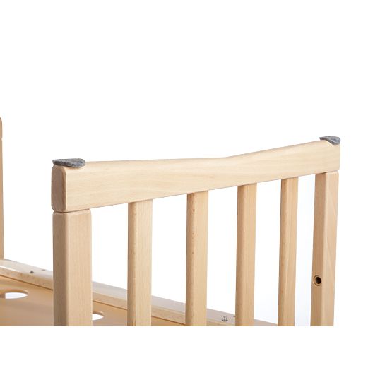 Ovale mitwachsende Babybett Ruby 7-in-1 - natur