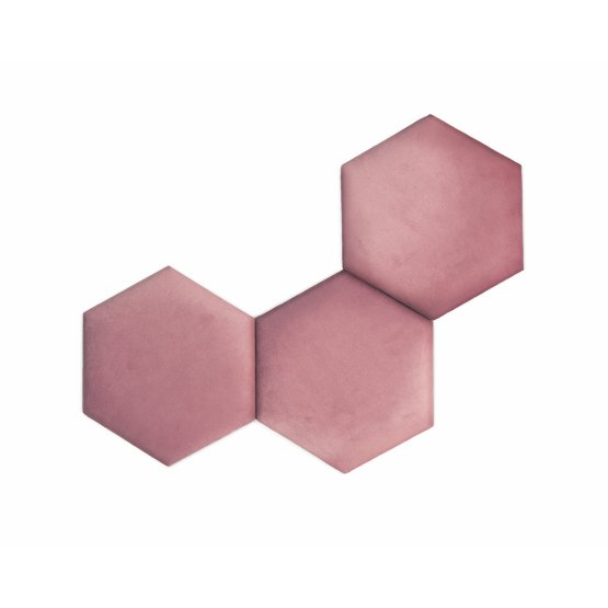 Sechseckiges Polsterpaneel – rosa