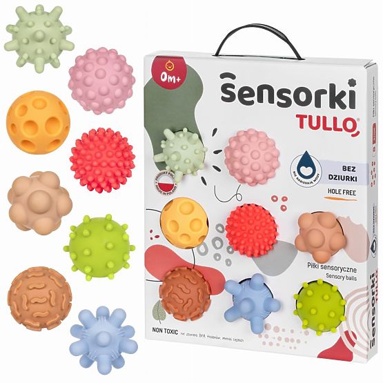 PASTELL Sensorische Bälle Tullo - 8 Bälle ohne Öffnungen