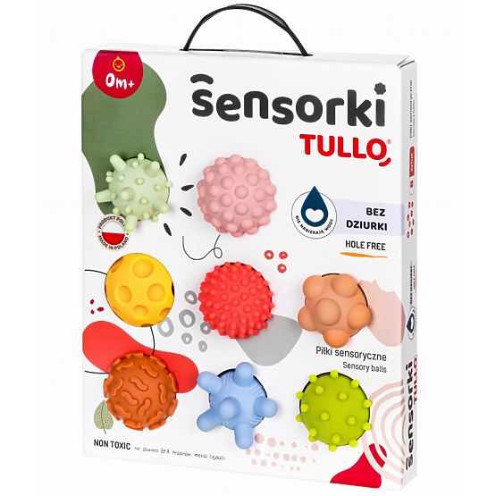PASTELL Sensorische Bälle Tullo - 8 Bälle ohne Öffnungen