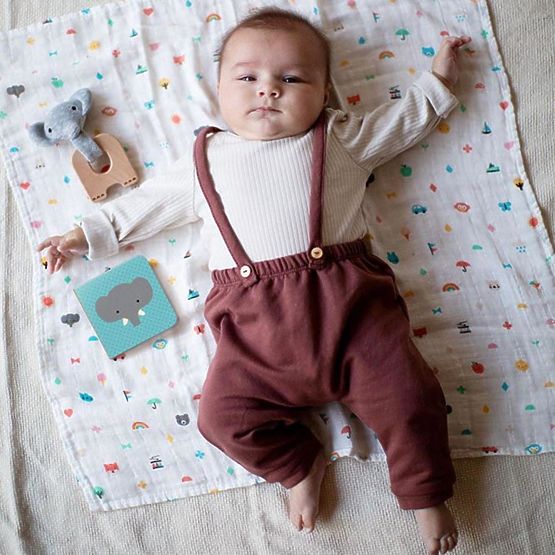 Petit Collage Baby-Elefanten-Geschenkset