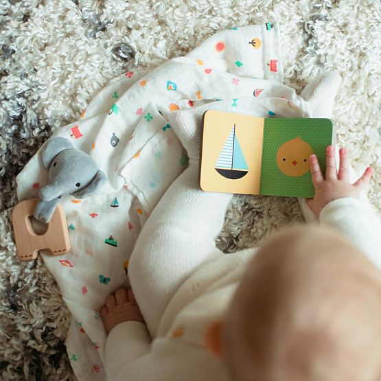 Petit Collage Baby-Elefanten-Geschenkset