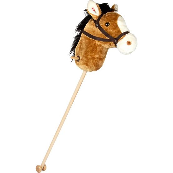 Pferd Nico auf einem Stock mit Rädern