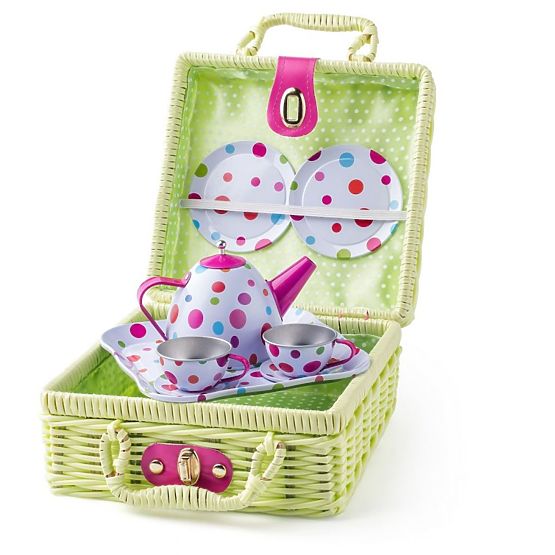 Picknickkorb in Limettenfarbe