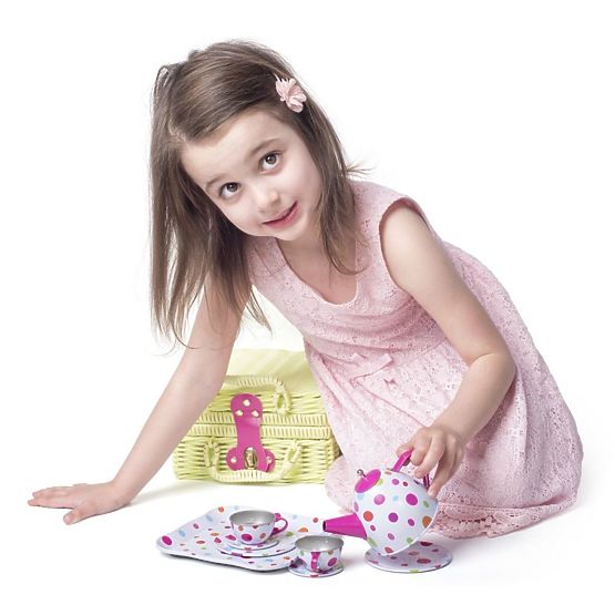 Picknickkorb in Limettenfarbe