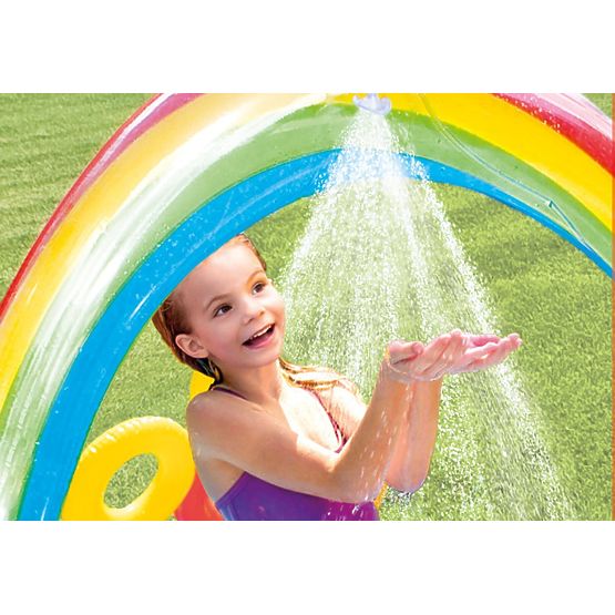 Planschbecken mit RAINBOW-Rutsche