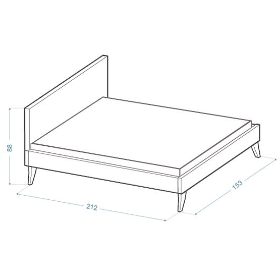 Gepolstertes Bett HEAVEN 140 x 200 cm - Creme