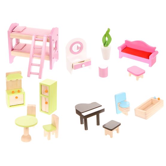 Puppenhaus aus Holz - Märchenhafte Residenz