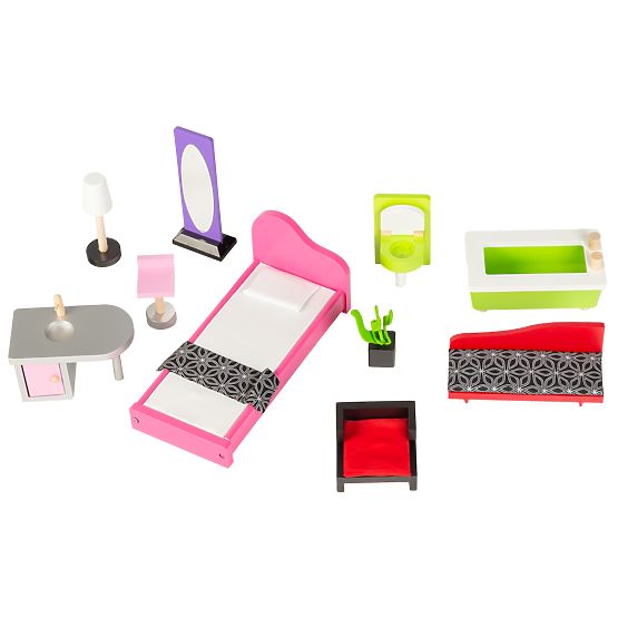 Puppenhaus aus Holz mit Kayla-Lift