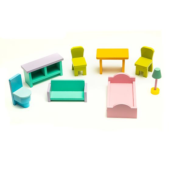 Puppenhaus aus Holz mit Melissa-Aufzug