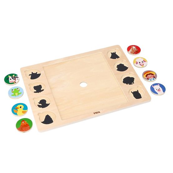 Puzzle 2-in-1 Bauernhof - Schatten finden Puzzle