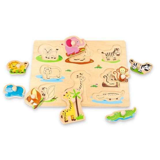 Puzzle mit Griffen Dschungelfreunde