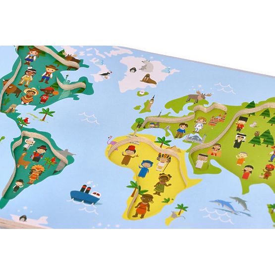 Puzzle mit Griffen Weltkarte