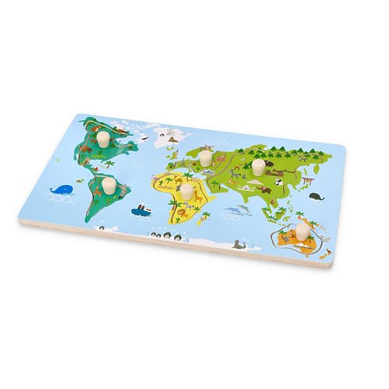 Puzzle mit Griffen Weltkarte