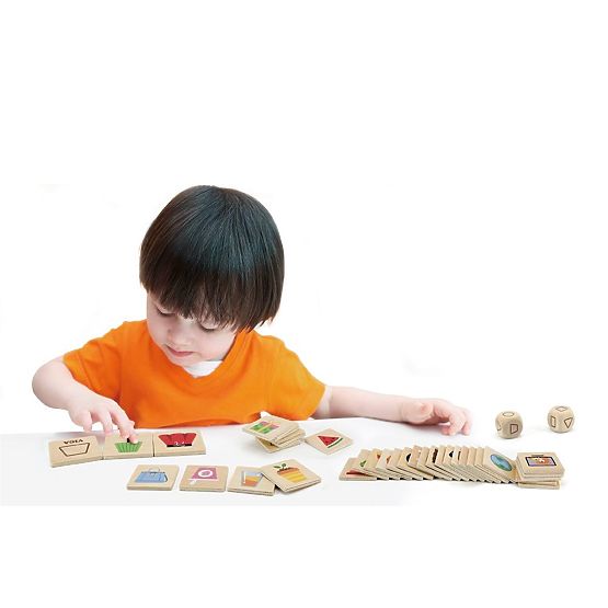 Puzzle und Formensortierspiel