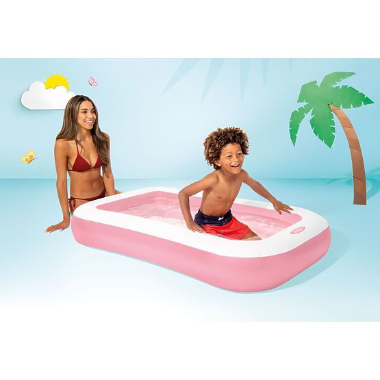 Rechteckiges Kinderbecken - 166 x 100 cm / rosa