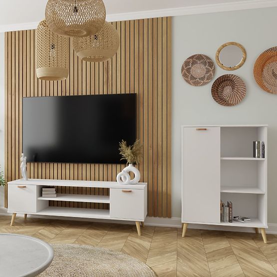 Regal Fondi weiß, skandinavisch