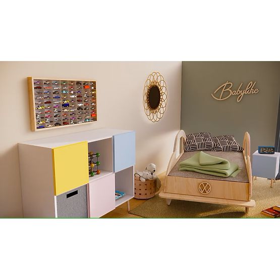 Regal für Hot Wheels Autos - natur, 80 Plätze