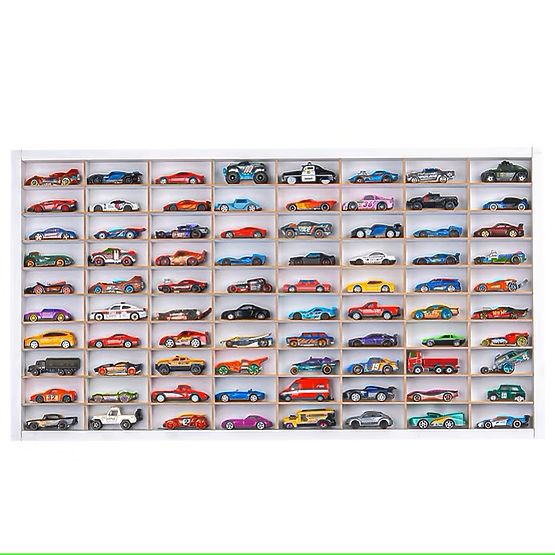 Hot Wheels-Autoregal - Weiß, 80 Plätze