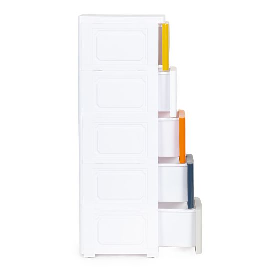 Regal mit 5 ausziehbaren Schubladen auf Rollen ModernHome