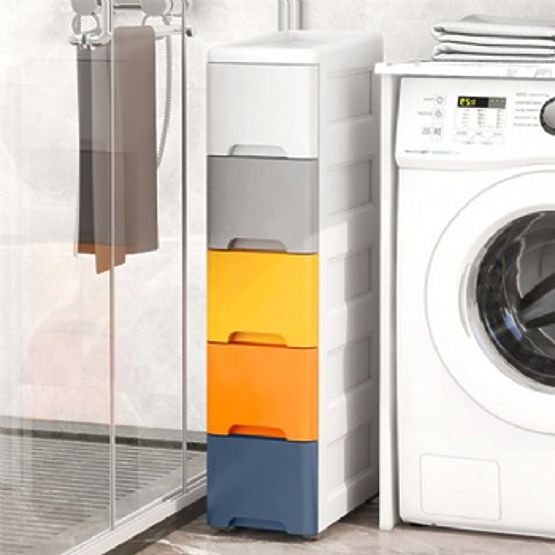 Regal mit 5 ausziehbaren Schubladen auf Rollen ModernHome