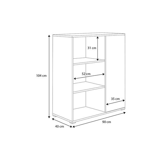 Regal Schrank Fondi weiß, skandinavisch
