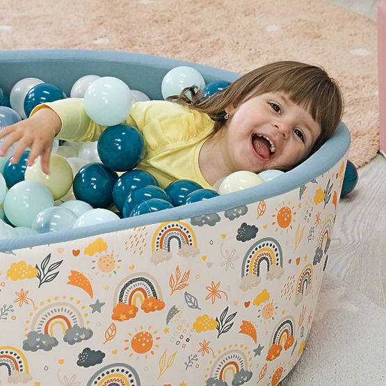 Trockenbällebecken Rainbow + 200 Bälle