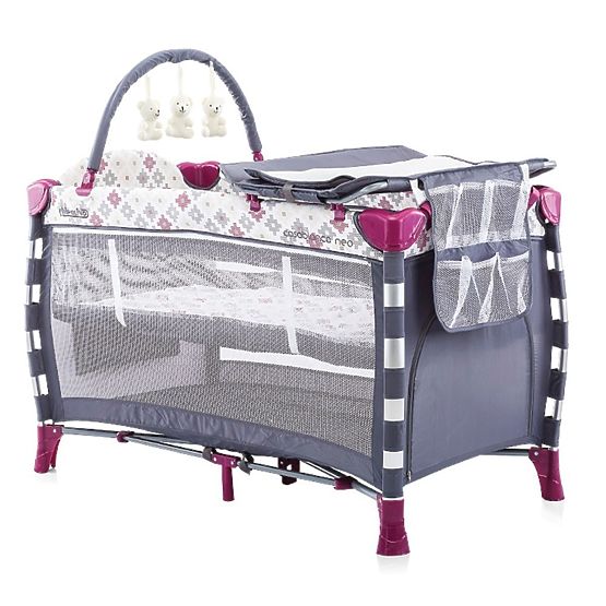 Reisebett CHIPOLINO Play Pen Casablanca Neo - Burgundy
