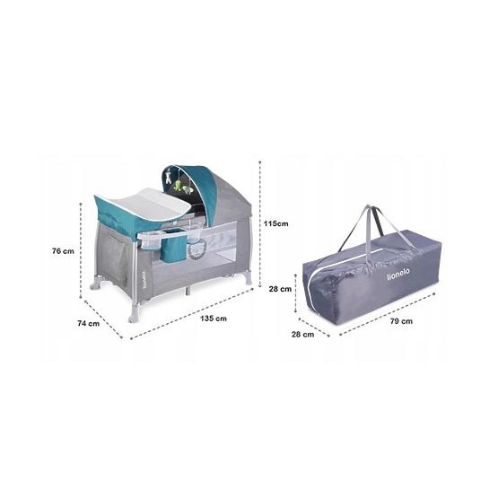 Reisebett LIONELO Simon - blau