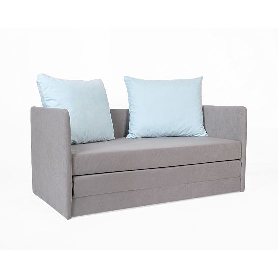 Ausziehbares Sofa Jack - dunkelgrau / hellblau
